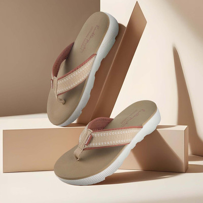 RED TAPE Women Flip Flops(White , 4)