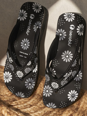 Aeroblu Women Slippers(Black , 3)