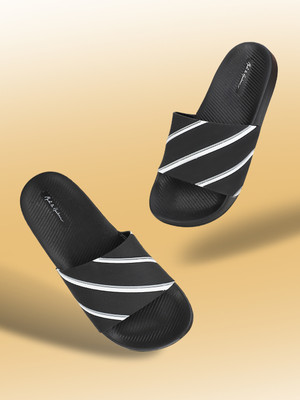 Mast & Harbour Men Slides(Black, White , 8)