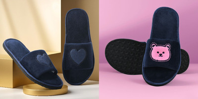 Y key Women Flip Flops(Navy, Navy , 6)