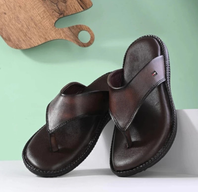 BROCKER Men Slippers(Brown , 8)