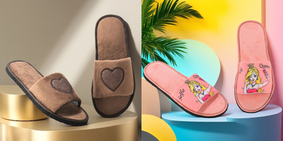 Y key Women Flip Flops(Pink, Brown , 6)