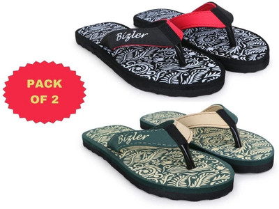 BIZLER Women Soft Ortho Slippers | Lightweight, Non-Slip & Stylish Daily Wear Flip Flops(Multicolor , 5)