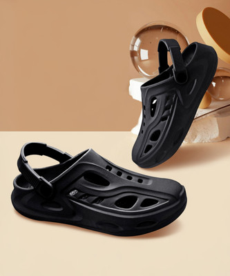 BRUTON Men Slides(Black , 10)
