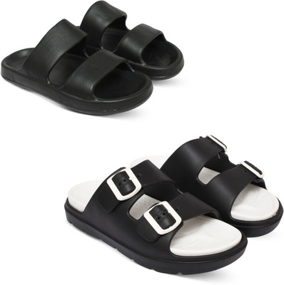 Acorn Men Slides(Black, Black , 7)