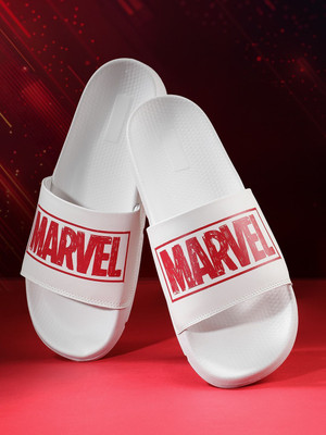Marvel Street Men Flip Flops(White , 7)