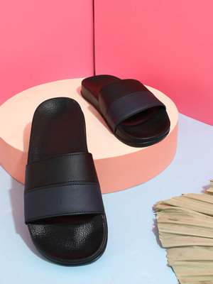 HUMMEL Men Slides(Black , 6)