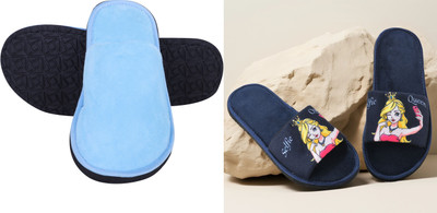 Y key Women Flip Flops(Blue, Navy , 7)