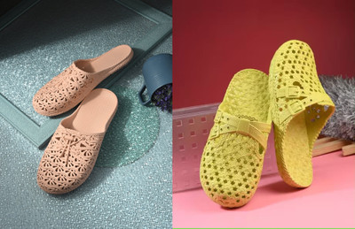 Brofoot Women Flip Flops(Beige, Yellow , 6)