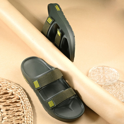 Footup Men Super Soft|Orthopedic|Comfortable|Lightweight|Diabetic Slippers(Olive , 10)