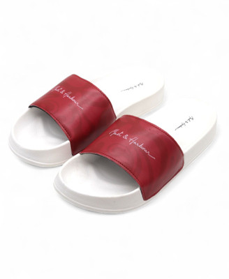Mast & Harbour Men Slides(White , 6)
