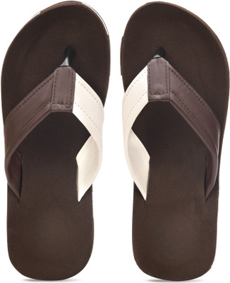 STEPFOX Men Flip Flops(Brown , 8)