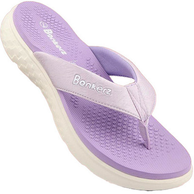 BONKERZ Women Slippers(Purple , 5)