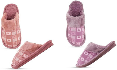 MAHI ENTERPRISESS Women Flip Flops(Pink, Purple , 3)