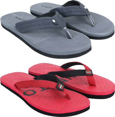 KUNTO Men Flip Flops(Multicolor , 7)