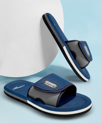 asian Men Slides(Navy, Grey , 9)
