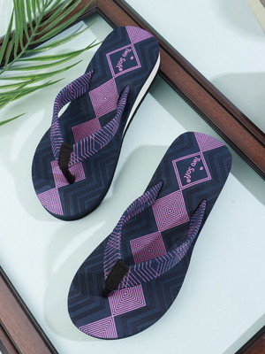 TWO SOFT Women Women Stylish Lightweight Slippers Comfortable Fancy Flip Flops Dailywear Slippers(Purple , 7)