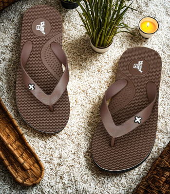 DR STTEP Men Orthopedic Slippers for Men Comfort Fit Soft Cushion Lightweight Slippers(Brown , 11)