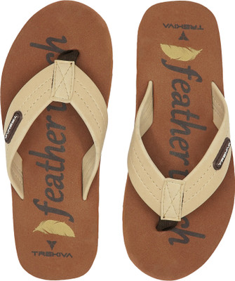 TREKIVA Men Premium Slippers Trendy Comfortable Flexible & Durable, Anti-Skid| TFG-1050 Slippers(Tan , 7)
