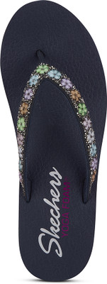 Skechers Women Flip Flops(Blue , 7)