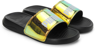 PUMA Women Popcat 20 Exotics Wns RES Slides(Black , 7)