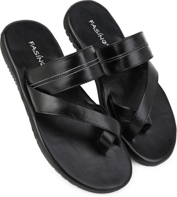 FASINO Men Slippers(Black , 7)