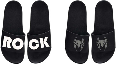 nvisan Men Slides(White, Grey, Black , 10)