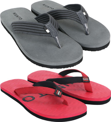 KUNTO Men Flip Flops(Multicolor , 9)