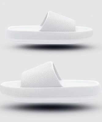 Joggesko Men Slides(White , 6)