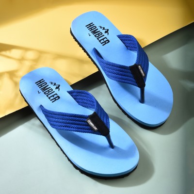 Hambler Mens extra soft & stylish slippers lightweight & Durable flip flops Trending Slippers(Blue 8)