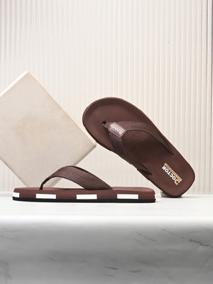 Doctor Health Super Soft Men Slippers(Brown , 6)