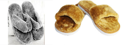 rexizone Women Slides(Maroon, Brown , 3)