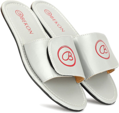BEKON Men Slides(Off White , 6)