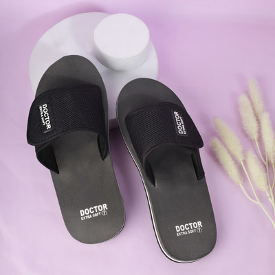 DOCTOR EXTRA SOFT Men Slides(Grey , 9)