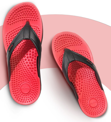 FLITE Women Flip Flops(Red , 8)
