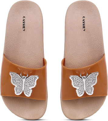 Cassiey Women Slippers(Brown , 7)