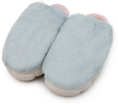VRITRAZ Women Slippers(Blue , 6)