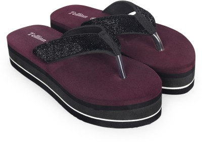 Tellinn Women Slippers(Maroon , 7)