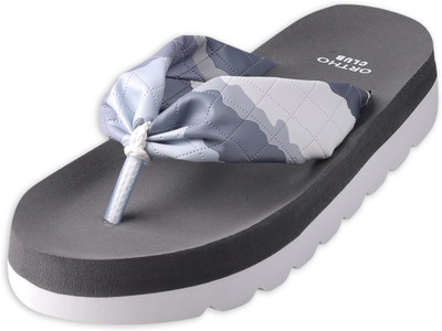 ORTHO CLUB Women Slippers(Grey , 7)