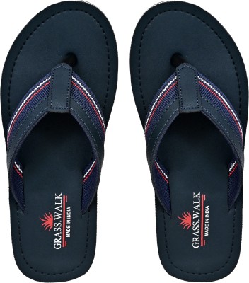 GRASS WALK Men Flip Flops(Blue , 10)