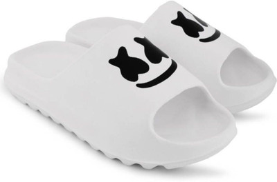 ABJ Fashion Men Slides(White , 6)