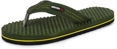 ORTHO JOY Men Flip Flops(Green , 8)