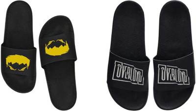 nvisan Men Slides(Yellow, Grey, Black , 9)
