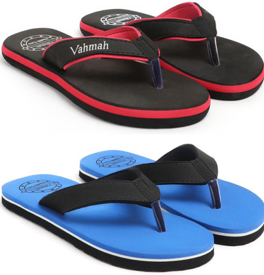 VAHMAH Women Slippers(Black, Blue , 5)