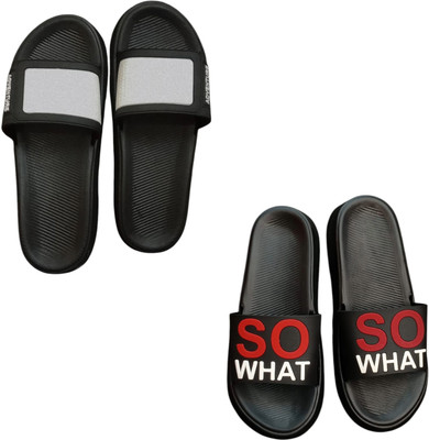 BLIBBERS Men Slides(Grey, Black , 9)