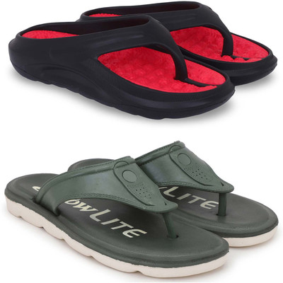 KAPYANSH Men Slippers(Red, Green , 8)