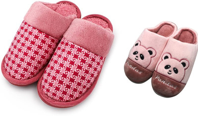 MAHI ENTERPRISESS Women Flip Flops(Pink, Red , 4)
