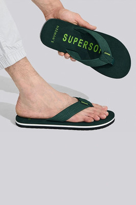 Neemans Men Flip Flops(Olive , 8)