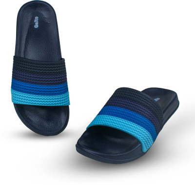 KOSY Men Slides(Blue , 8)