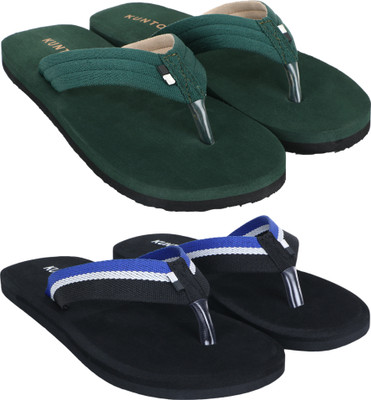KUNTO Men Flip Flops(Multicolor , 9)